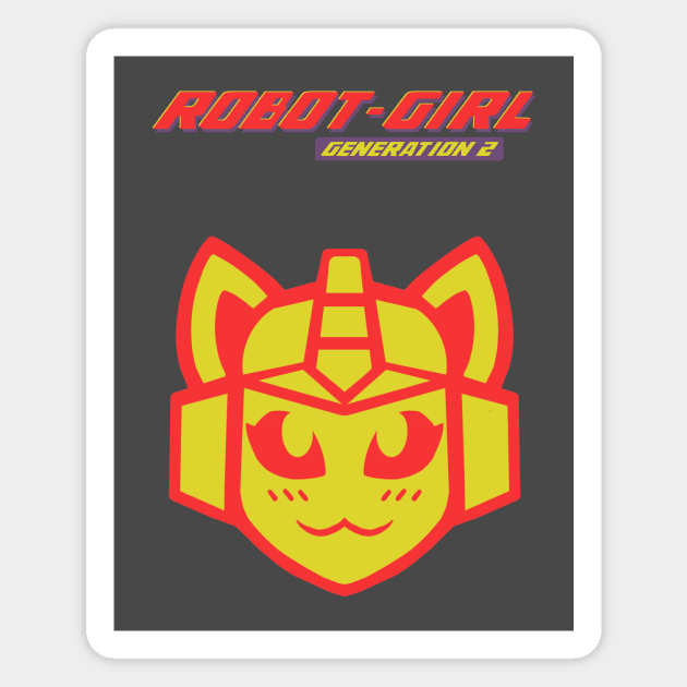 G2 Robot Girl Magnet by guncannongirl